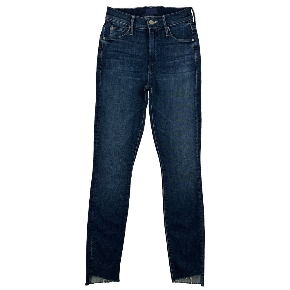 Mother The Stunner Ankle Step Fray Blue Jeans Womens 23 Disco Dolls Wash USA